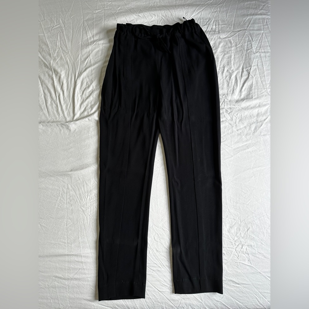 Aritzia Babaton Black Crepe Paperbag Waist Dress Pants